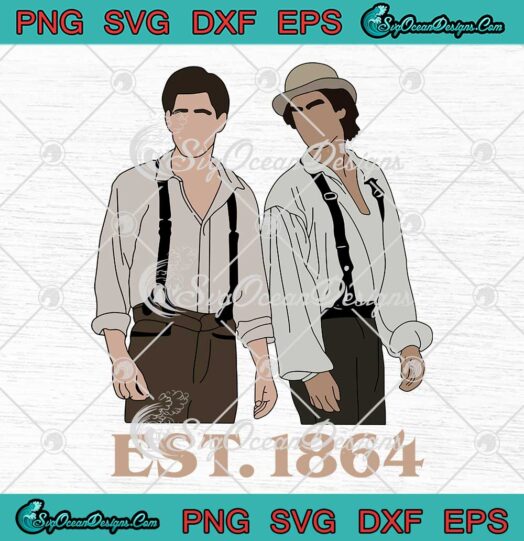 Salvatore Brothers Est. 1864 SVG, Damon And Stefan Brothers SVG, The Vampire Diaries SVG PNG EPS DXF PDF, Cricut File