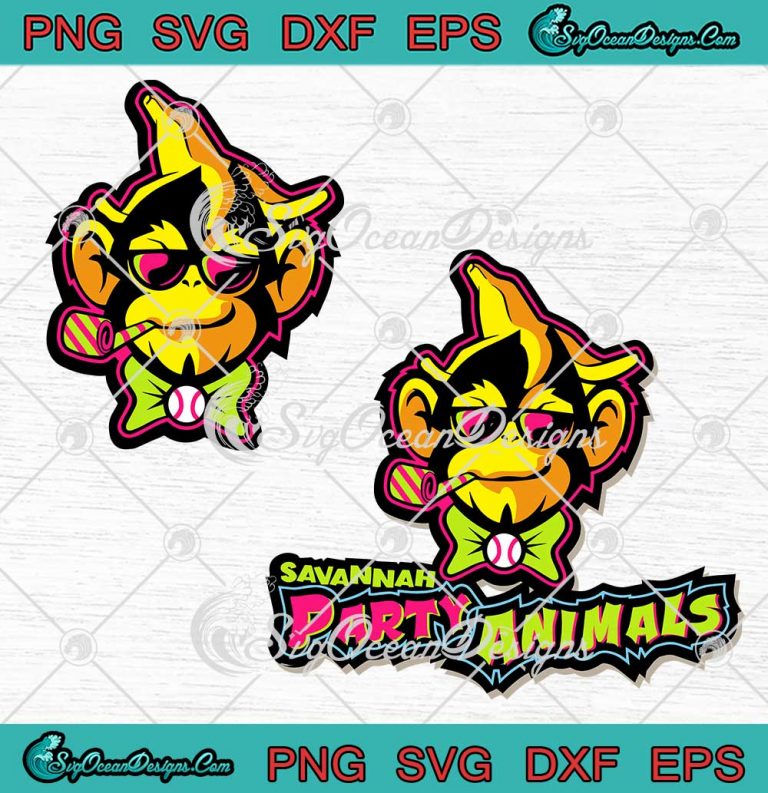 Savannah Party Animal Funny SVG, Savannah Bananas Party Animal SVG PNG