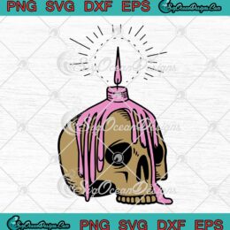 Skull Candle Halloween Scary SVG - Funny Birthday Halloween SVG PNG EPS DXF PDF, Cricut File