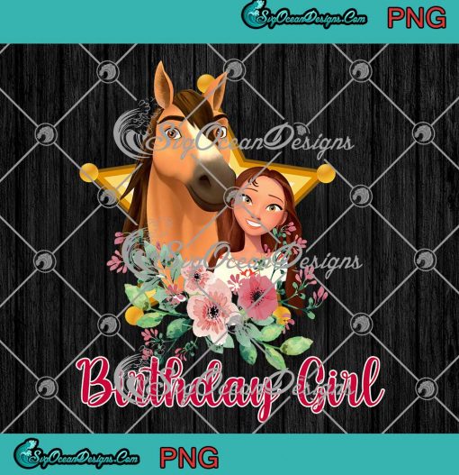 Spirit Riding Free Birthday Girl PNG - Custom Name Birthday Gift PNG JPG Clipart, Digital Download