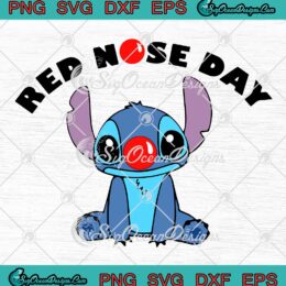 Stitch Red Nose Day 2023 SVG - Funny Disney Red Nose Day SVG PNG EPS DXF PDF, Cricut File