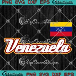 Venezuelan Baseball Player SVG - Venezuela Flag SVG - Baseball Team SVG PNG EPS DXF PDF, Cricut File
