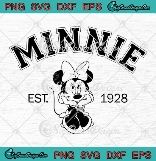 Vintage Minnie Mouse Est. 1928 SVG - Disney Anniversary SVG PNG EPS DXF PDF, Cricut File