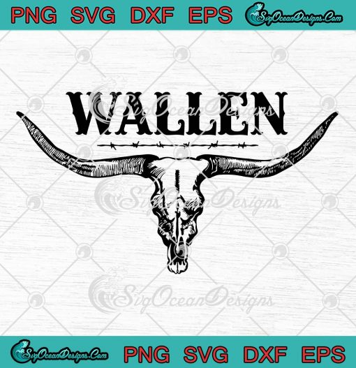 Wallen Western Bull Skull Vintage SVG - Retro Morgan Wallen SVG ...