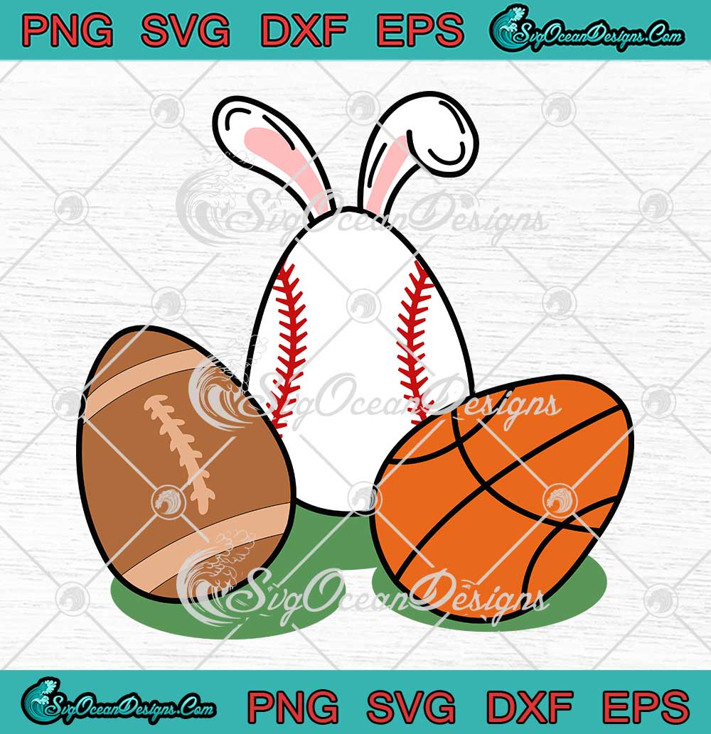 Balls Bunny Easter Eggs Easter Day SVG - Kids Boy Matching Easter SVG PNG  EPS DXF PDF,