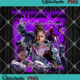 Black Panther Birthday Girl 5th PNG - Marvel Custom Birthday Gift PNG JPG Clipart, Digital Download