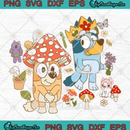 Bluey And Bingo Bluey Family SVG - Birthday Bluey Bingo Dog SVG - Bluey Cartoon SVG PNG EPS DXF PDF, Cricut File