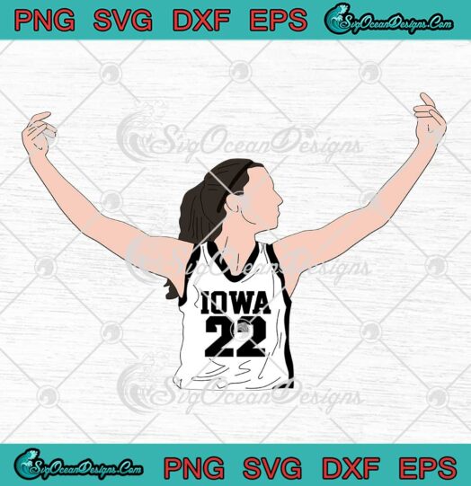 Caitlin Clark Celebration Iowa Glossy SVG - Women's Basketball SVG PNG EPS DXF PDF, Cricut File