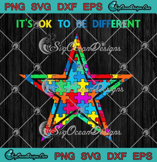 Dallas Cowboys Autism Awareness 2023 SVG - It's Ok To Be Different SVG PNG EPS DXF PDF, Cricut File