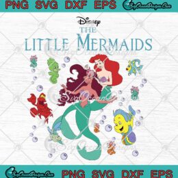 Disney The Little Mermaids Retro SVG - Disney Princess Little Mermaid 2023 SVG PNG EPS DXF PDF, Cricut File