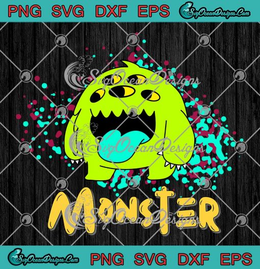 Five Eyes Green Monster Halloween SVG - Colorful Cute Monster SVG PNG ...