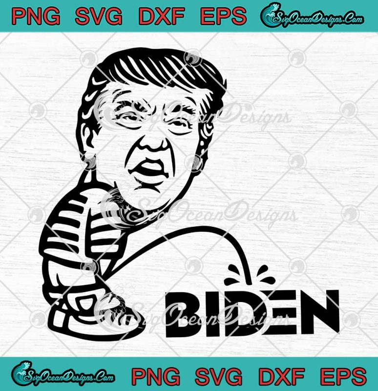 Funny Trump Peeing On Biden SVG Meme Anti Biden SVG Donald Trump