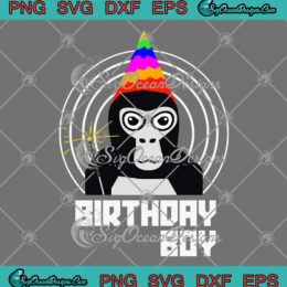 Gorilla Tag Birthday Boy VR Gamer SVG - Gift For Kids Boys Teen SVG PNG EPS DXF PDF, Cricut File