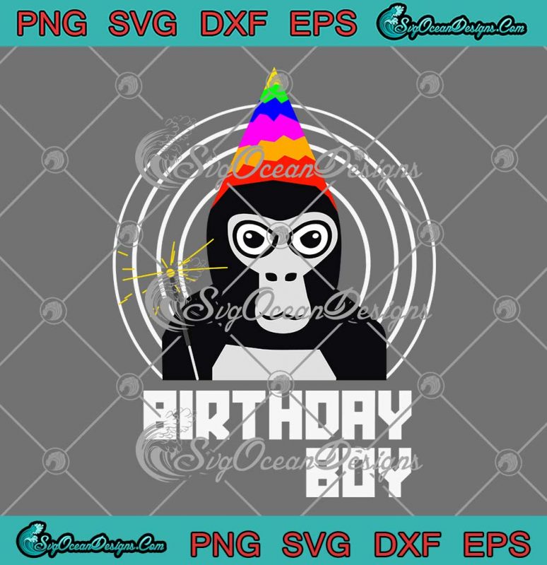 Gorilla Tag Birthday Boy VR Gamer for Kids Teen Svg, Eps, Pn - Inspire  Uplift