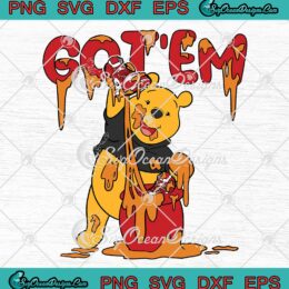 Got' Em Winnie The Pooh SVG - Matching Air Jordan 1 Chicago SVG PNG EPS DXF PDF, Cricut File