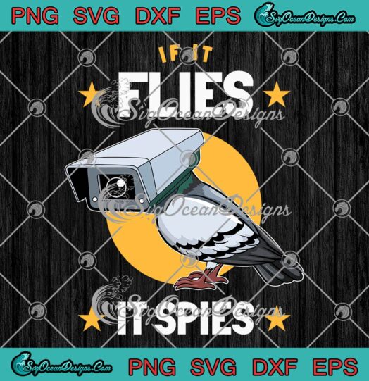 If It Flies It Spies SVG - Birds Aren't Real SVG - Funny Conspiracy Theory SVG PNG EPS DXF PDF, Cricut File