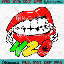 Lips With 420 Marijuana SVG - Lips Weed Cannabis SVG PNG EPS DXF PDF, Cricut File