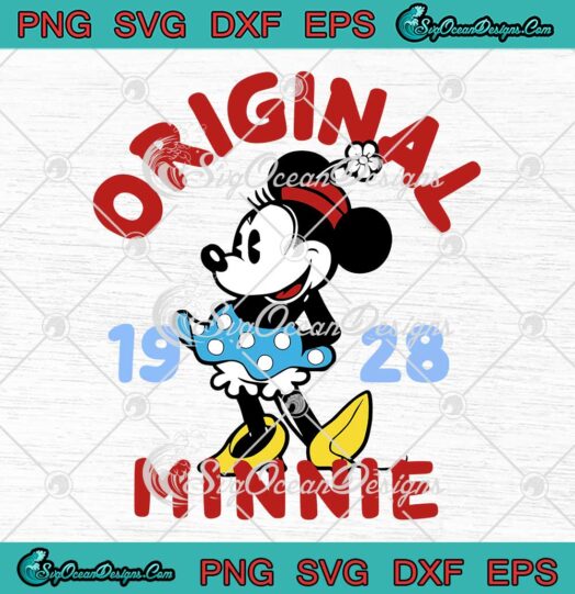 Original Minnie 1928 Vintage SVG - Disneyland Trendy Gift For Disney Fan SVG PNG EPS DXF PDF, Cricut File
