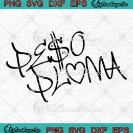 Peso Pluma Signature SVG - Regional Mexican Rapper SVG PNG EPS DXF PDF, Cricut File