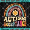 Retro Rainbow Autism Acceptance SVG - Special Education Teacher Gifts SVG PNG EPS DXF PDF, Cricut File