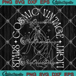 Stars Cosmic Vintage Light SVG - Cosmic Souls Retro Vintage SVG PNG EPS DXF PDF, Cricut File