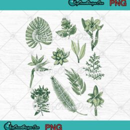 Tropical Leaves Just Plants Women's PNG - Tropical Plants Art PNG JPG Clipart, Digital Download