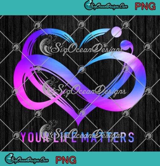Your Life Matters Heart Symbol PNG - Suicide Prevention Awareness PNG JPG Clipart, Digital Download