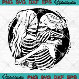 Aesthetic Skeleton Lesbian Couple SVG - LGBTQ Pride Month LGBT Gift SVG PNG EPS DXF PDF, Cricut File
