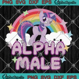Alpha Male Unicorn Rainbow SVG - Adult Humor Gift For Him SVG PNG EPS DXF PDF, Cricut File