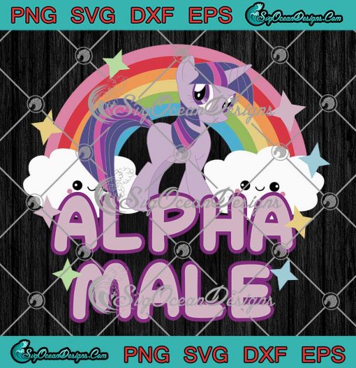 Alpha Male Unicorn Rainbow SVG - Adult Humor Gift For Him SVG PNG EPS DXF PDF, Cricut File