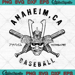 Angels Kabuto Anaheim Samurai Helmet SVG - Los Angeles Baseball SVG PNG EPS DXF PDF, Cricut File