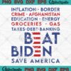 Beat Biden Save America SVG - Inflation Border Crime Afghanistan SVG PNG EPS DXF PDF, Cricut File