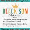 Black Son Definition Vintage SVG - Black Family SVG - Black History Month SVG PNG EPS DXF PDF, Cricut File