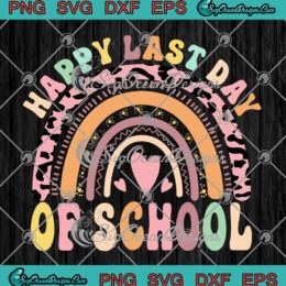 Boho Rainbow Hello Summer SVG - Happy Last Day Of School SVG PNG EPS DXF PDF, Cricut File
