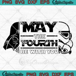 Darth Vader Stormtrooper Face SVG - Star Wars May The 4th Be With You SVG PNG EPS DXF PDF, Cricut File