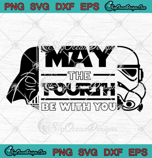 Darth Vader Stormtrooper Face SVG - Star Wars May The 4th Be With You SVG PNG EPS DXF PDF, Cricut File