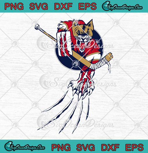 Florida Panthers Hockey Player SVG - Goalie Beast Ice Panther Cat Cougar SVG PNG EPS DXF PDF, Cricut File