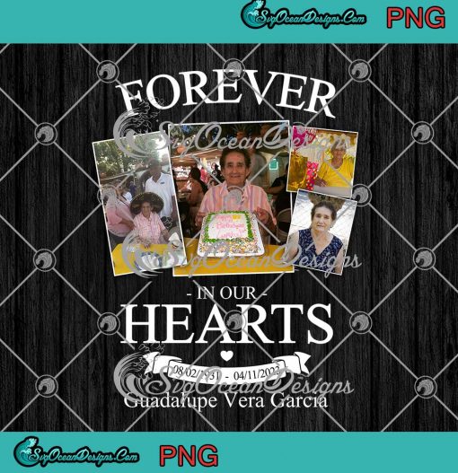 Forever In Our Hearts Personalized PNG - Cute Birthday Gift Custom Name PNG JPG Clipart, Digital Download