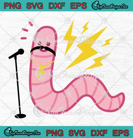 Funny Worm With A Mustache SVG - Trendy Tom x Ariana 2023 SVG PNG EPS DXF PDF, Cricut File