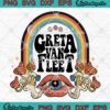 Greta Van Fleet Rainbow Retro SVG - Groovy Dream In Gold Tour 2023 SVG PNG EPS DXF PDF, Cricut File