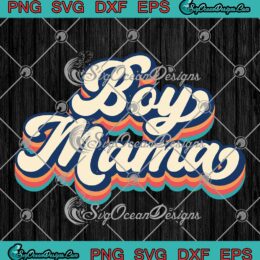 Groovy Boy Mama Boy Mom Vintage SVG - Mom Gift Mother's Day SVG PNG EPS DXF PDF, Cricut File