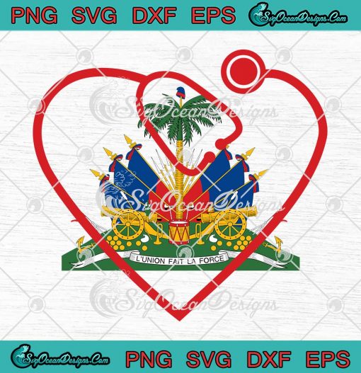 Haitian Flag Stethoscope Nurse SVG - The Pride Of Haiti Trending SVG PNG EPS DXF PDF, Cricut File