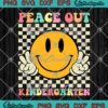 Hippie Peace Out Kindergarten SVG - Teacher Kids Last Day Of School SVG PNG EPS DXF PDF, Cricut File