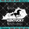 Kentucky Horse State Map SVG - Kentucky Horse Racing Lovers SVG PNG EPS DXF PDF, Cricut File