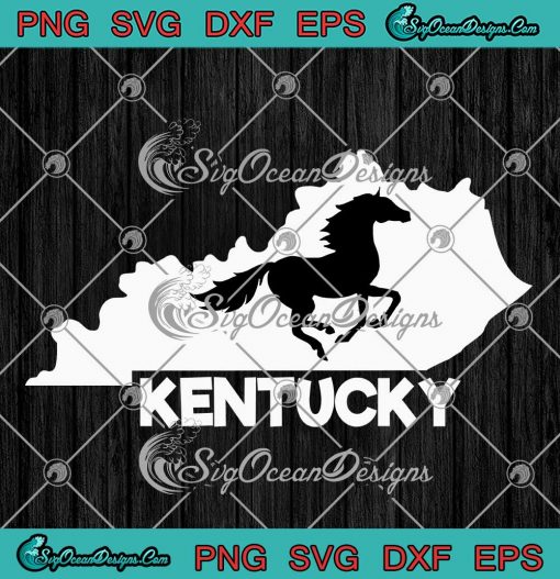 Kentucky Horse State Map SVG - Kentucky Horse Racing Lovers SVG PNG EPS DXF PDF, Cricut File