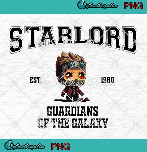 Marvel Comics Star-Lord Est 1980 PNG - Guardians Of The Galaxy PNG JPG Clipart, Digital Download