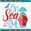 On Sea Time Ocean Cruise Ship SVG - Boat Cruise Time Vacation SVG PNG EPS DXF PDF, Cricut File