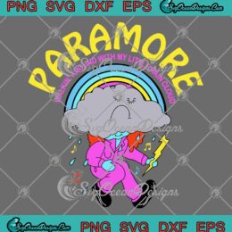Paramore Hard Times Rain Cloud SVG - Rainbow Rock Band Tour 2023 SVG PNG EPS DXF PDF, Cricut File