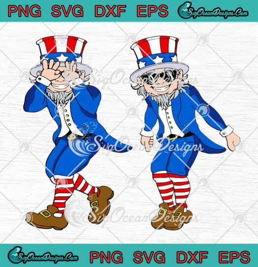 Uncle Sam Griddy Dance Funny SVG - 4th Of July Independence Day SVG PNG EPS DXF PDF, Cricut File