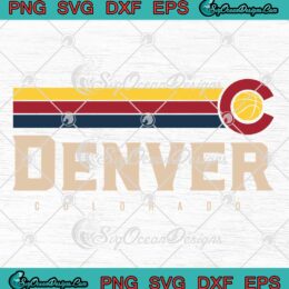 Vintage Denver Basketball Retro SVG - B-Ball City Denver Colorado Trendy SVG PNG EPS DXF PDF, Cricut File